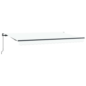 Αναδιπλούμενη τέντα Λευκό 400 x 200 cm ύφασμα