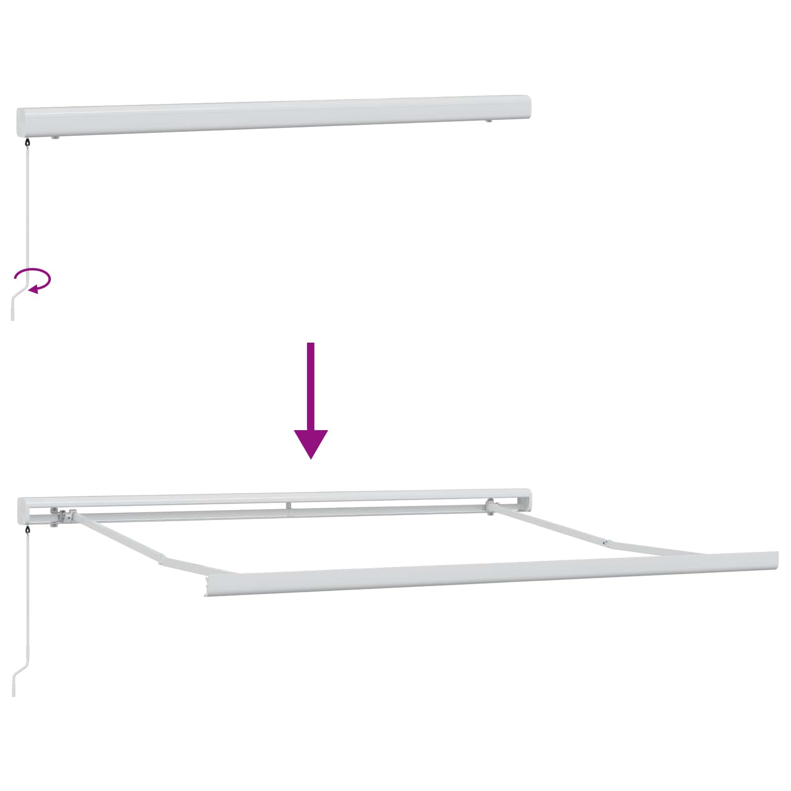 Σκηνίτσα Αναδιπλούμενη Λευκό 300 x 250 εκ Ύφασμα και Μέταλλο