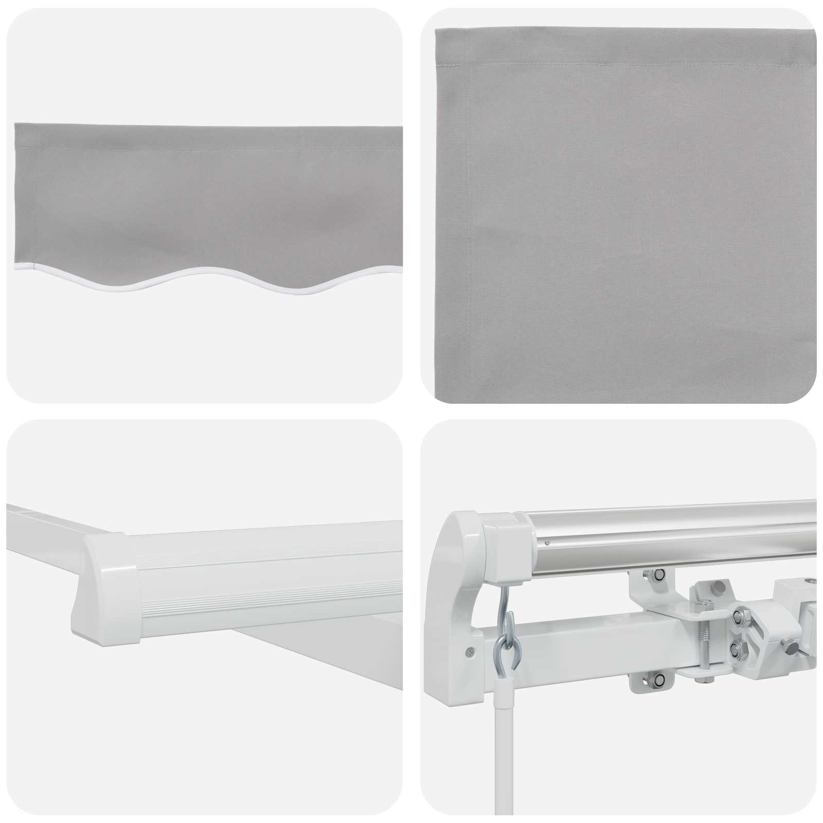 Αντιανεμικό Ανοιχτό γκρι 300 x 250 x 165 εκ. Πολυεστέρας - Pakobazaar