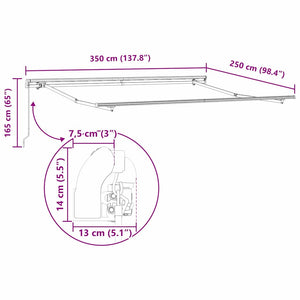 Αντιανεμικό Κίτρινο και Πορτοκαλί 350 x 250 x 165 εκ. - Pakobazaar