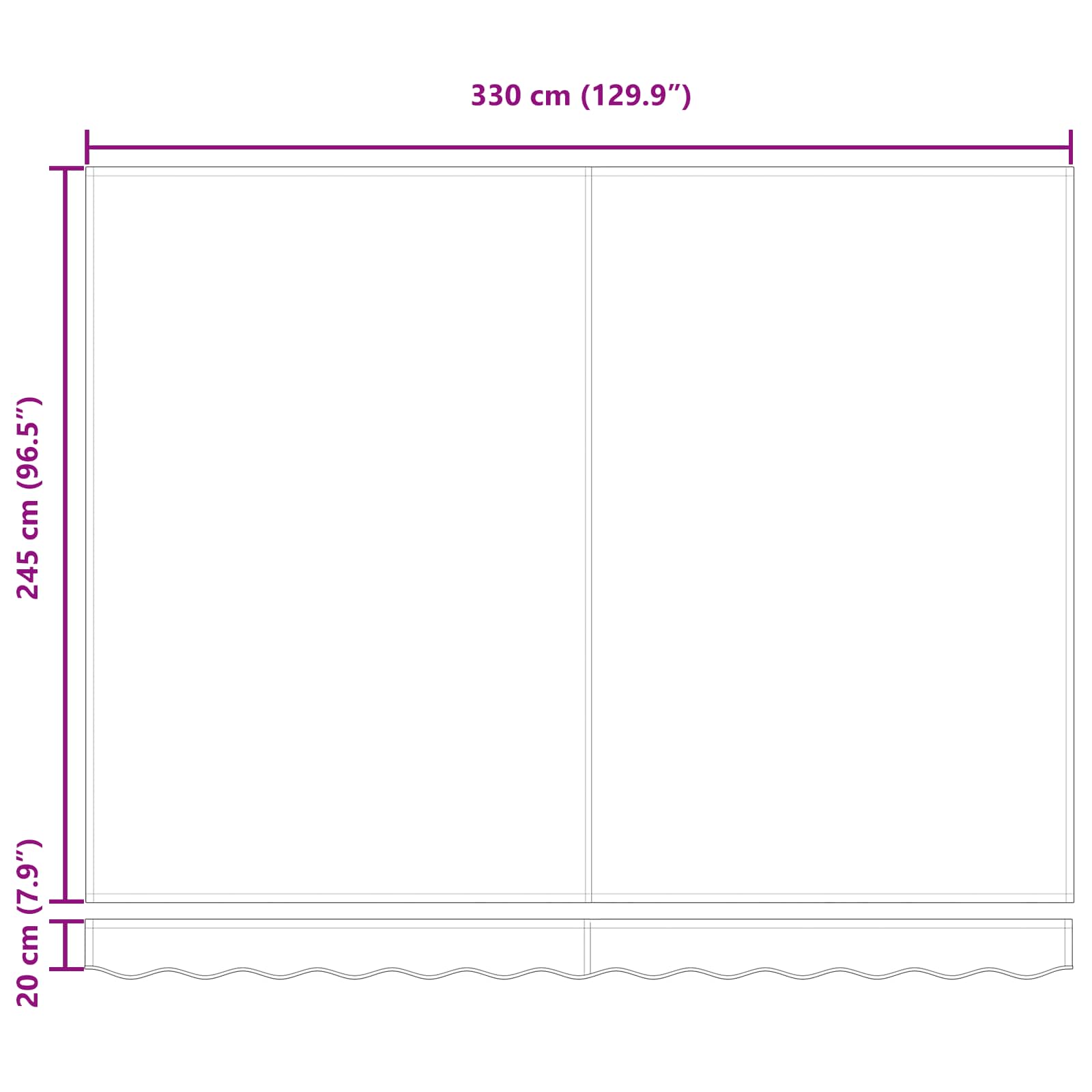 Σκελετός Τέντας Πολύχρωμο 350 x 250 εκ