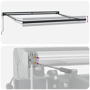 Αντιανεμικό Πράσινο και Λευκό 350 x 250 x 165 εκ. - Pakobazaar