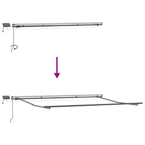 Αναδιπλούμενη τέντα Πολύχρωμο 400 x 300 εκ Ύφασμα και αλουμίνιο