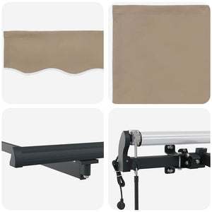 Σκηνίτσα Αναδιπλούμενη Μπεζ 400 x 300 εκ Ύφασμα και αλουμίνιο - Pakobazaar