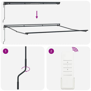Σκελετός Τέντας Λευκό 400 x 300 εκ Πολυεστέρας με Επικάλυψη PU