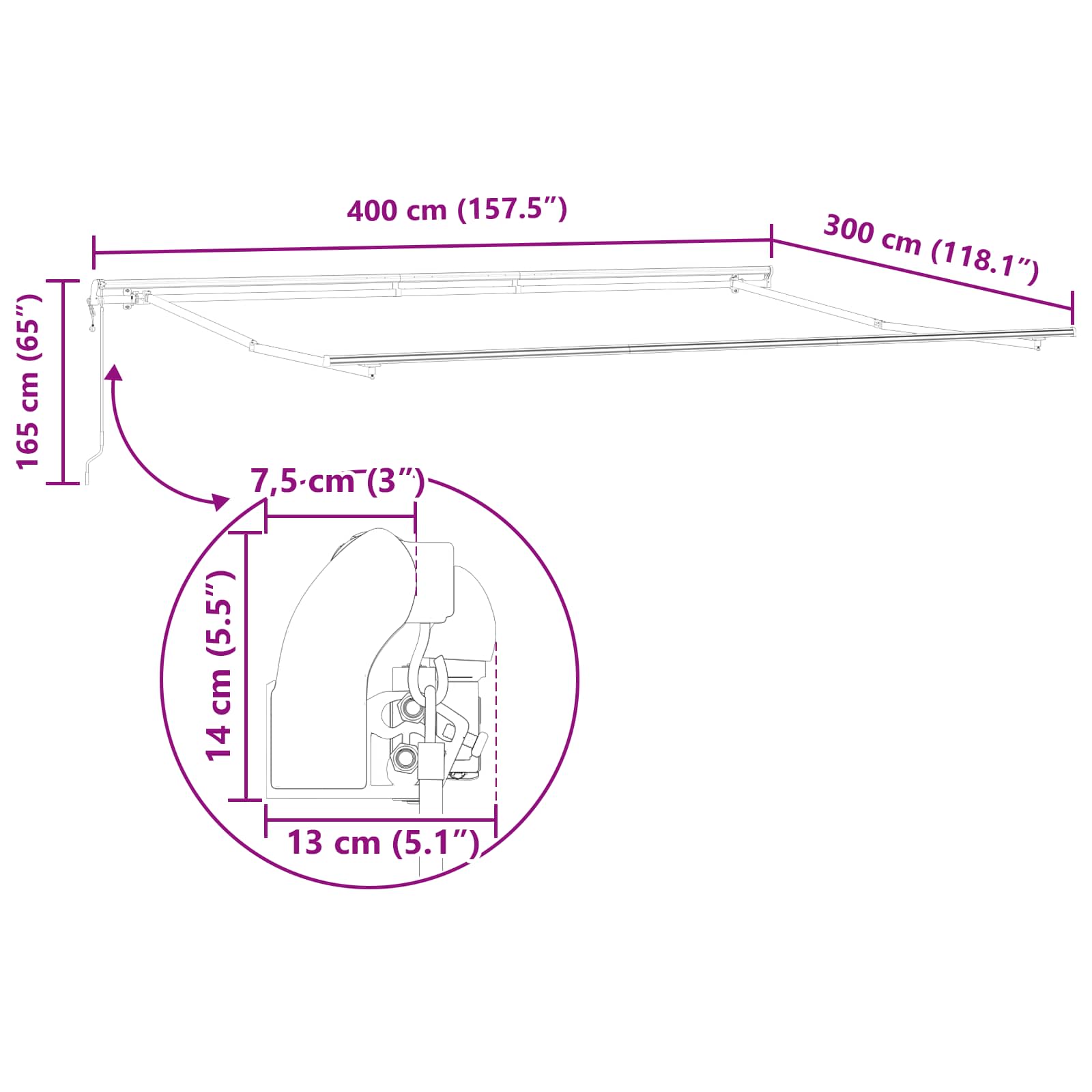 Σκηνίτσα Αναδιπλούμενη Πράσινο και Λευκό 400 x 300 εκ ύφασμα - Pakobazaar