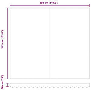 Αναδιπλούμενη τέντα Πολύχρωμο 400 x 350 εκ Ύφασμα και αλουμίνιο