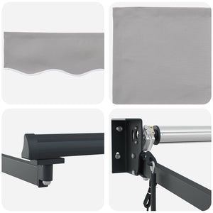 Αντιανεμικό Ανοιχτό γκρι 450 x 300 x 165 εκ - Pakobazaar