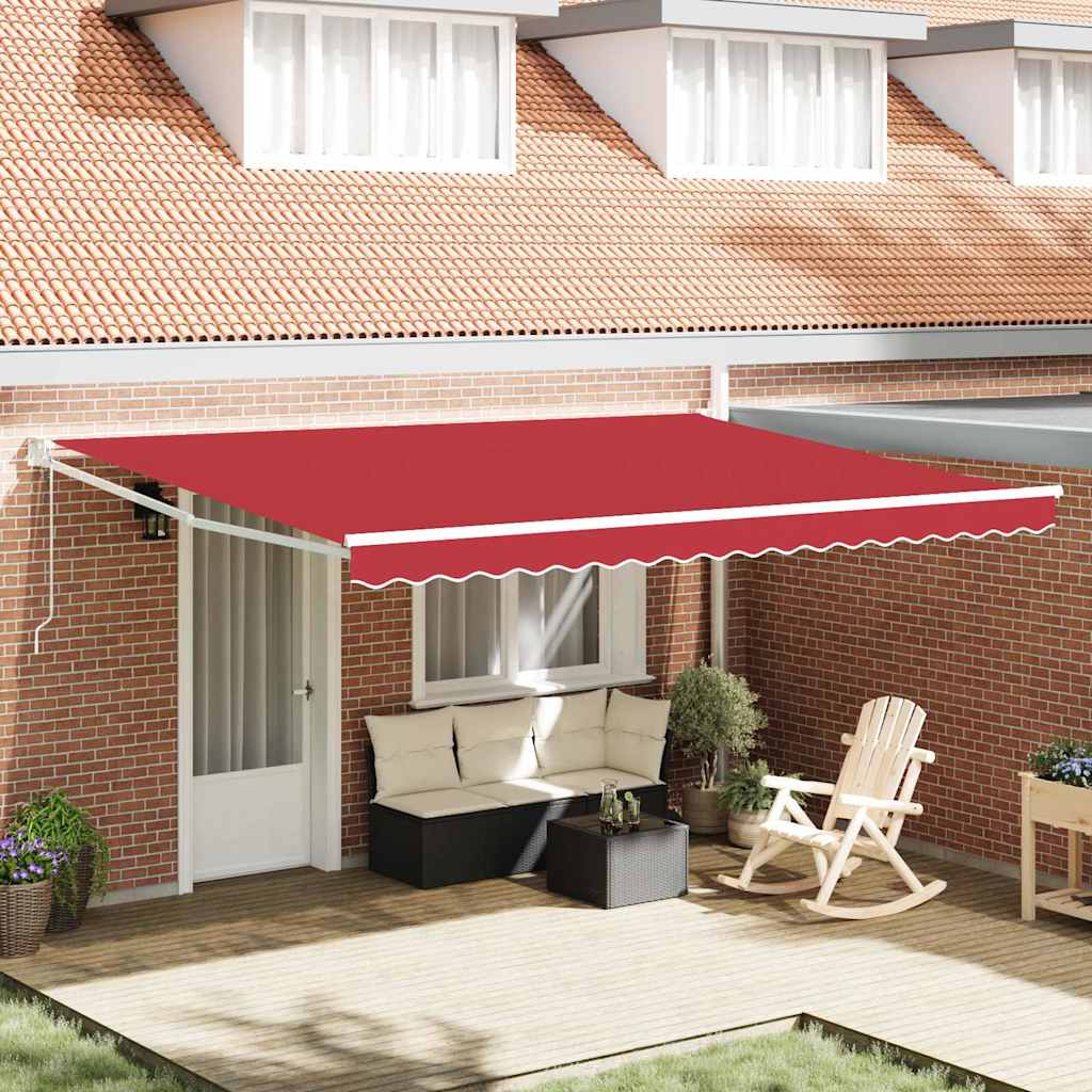 Αναδιπλούμενη τέντα Κόκκινο 450 x 300 x 165 εκ - Pakobazaar