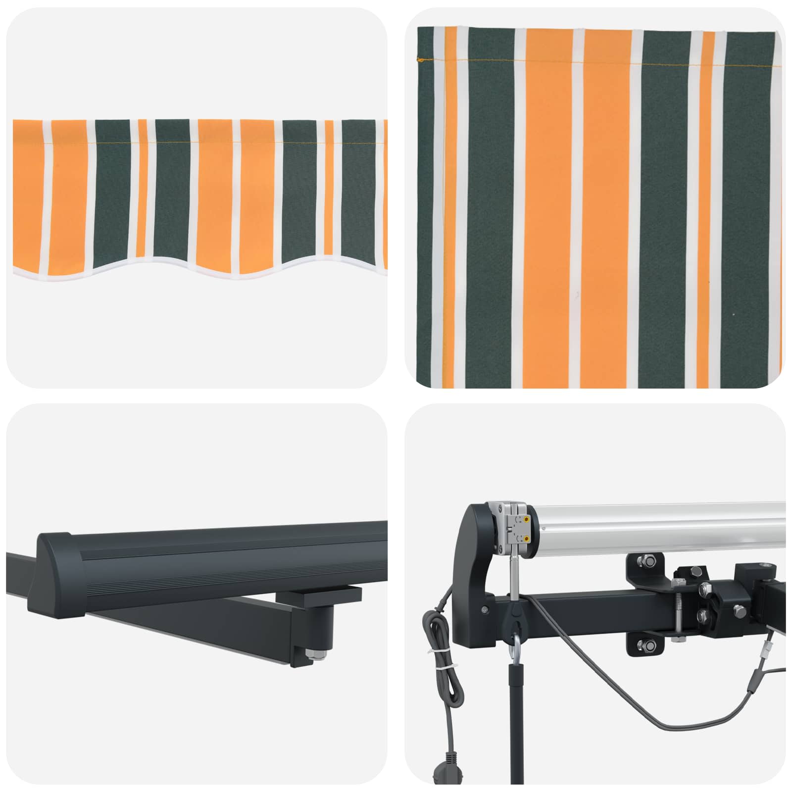 Ύφασμα Ομπρέλας με Πράσινο και κίτρινο 450 x 350 εκ Πολυεστέρας - Pakobazaar