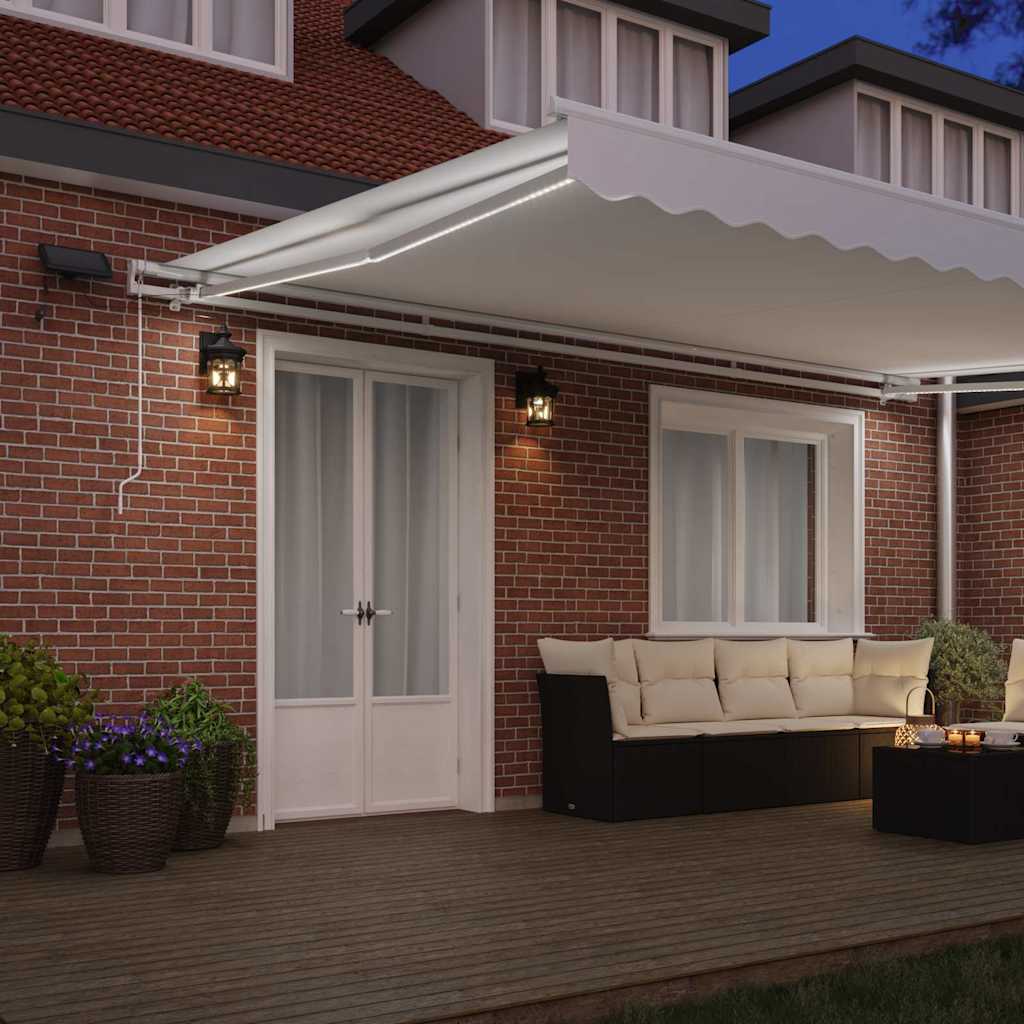 Σκηνίτσα Αναδιπλούμενη Λευκό 500 x 350 εκ Ύφασμα και Ατσάλι