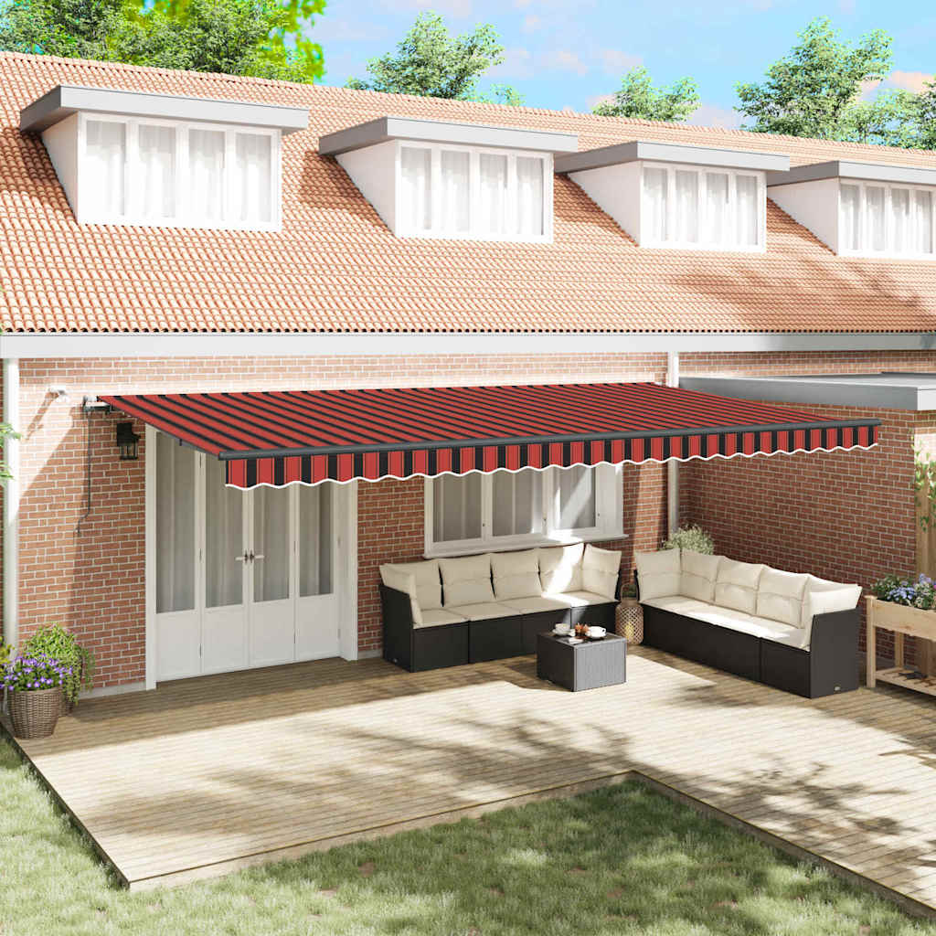 Ύφασμα Ομπρέλας με πορτοκαλί και καφέ 600 x 300 εκ Πολυεστέρας