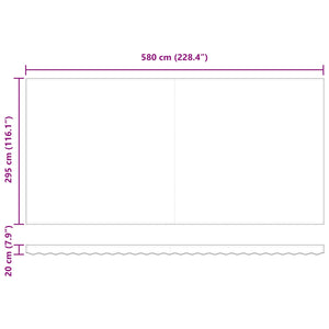 Αναδιπλούμενη τέντα Μαύρο 600 x 300 εκ