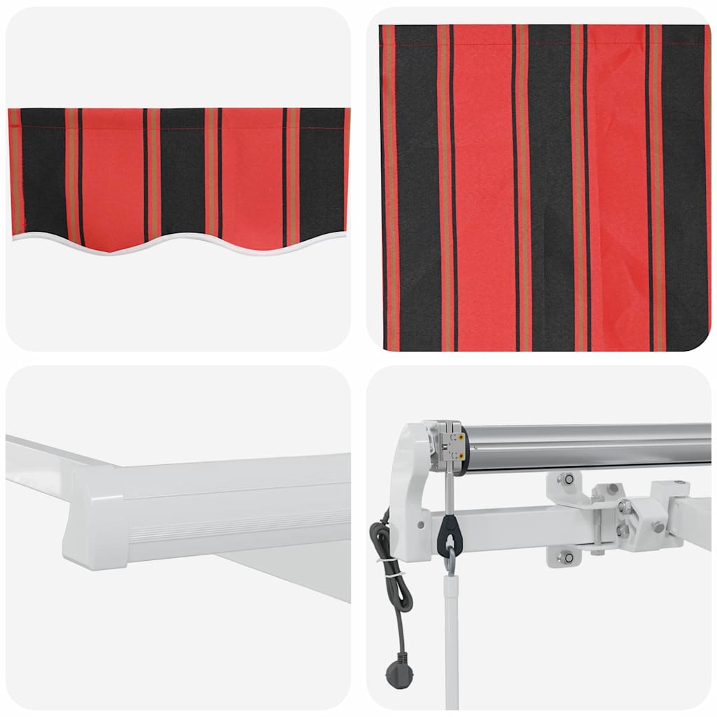 Ηλεκτρικό Αναδιπλούμενο Σκίαστρο πορτοκαλί και καφέ