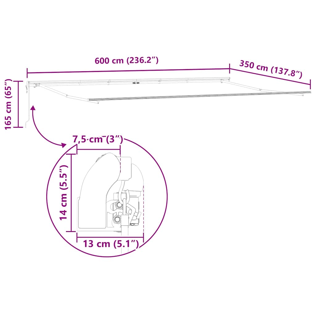 Ηλεκτρικό Αναδιπλούμενο Σκίαστρο πορτοκαλί και καφέ