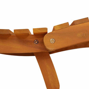 Ξαπλώστρα 2 pcs Καφέ 55 x 184 x 64cm Στερεό Ξύλο Ακακίας - Pakobazaar