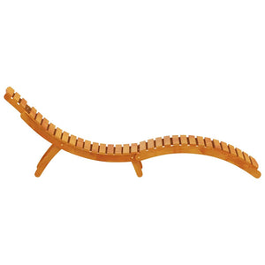 Ξαπλώστρα 2 pcs Καφέ 55 x 184 x 64cm Στερεό Ξύλο Ακακίας - Pakobazaar