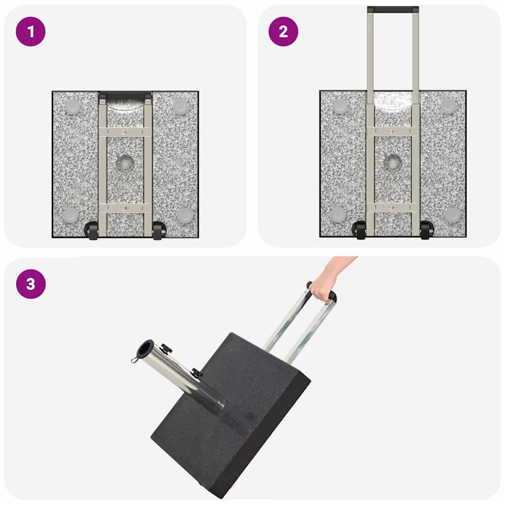 Βάση ομπρέλας Μαύρο 41 x 41 x 37 εκ. Γρανίτης