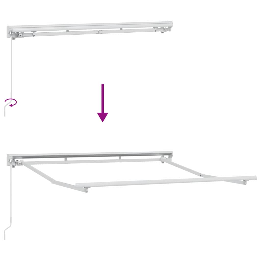 Σκελετός Τέντας Λευκό 2,5 x 2 m Ατσάλι με Πούδρα - Pakobazaar