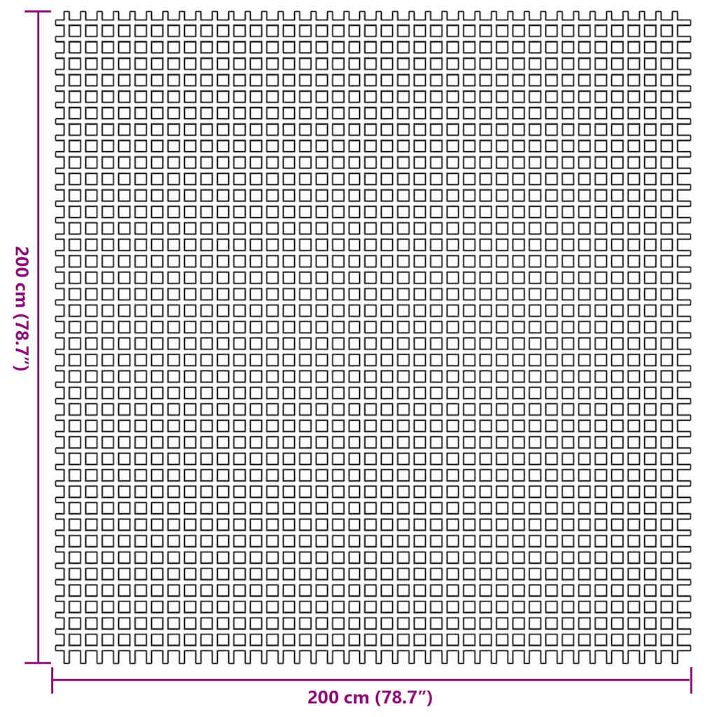 Χαλκάκι Σκηνής Ανθρακί 200 x 200 cm Πολυεστέρας