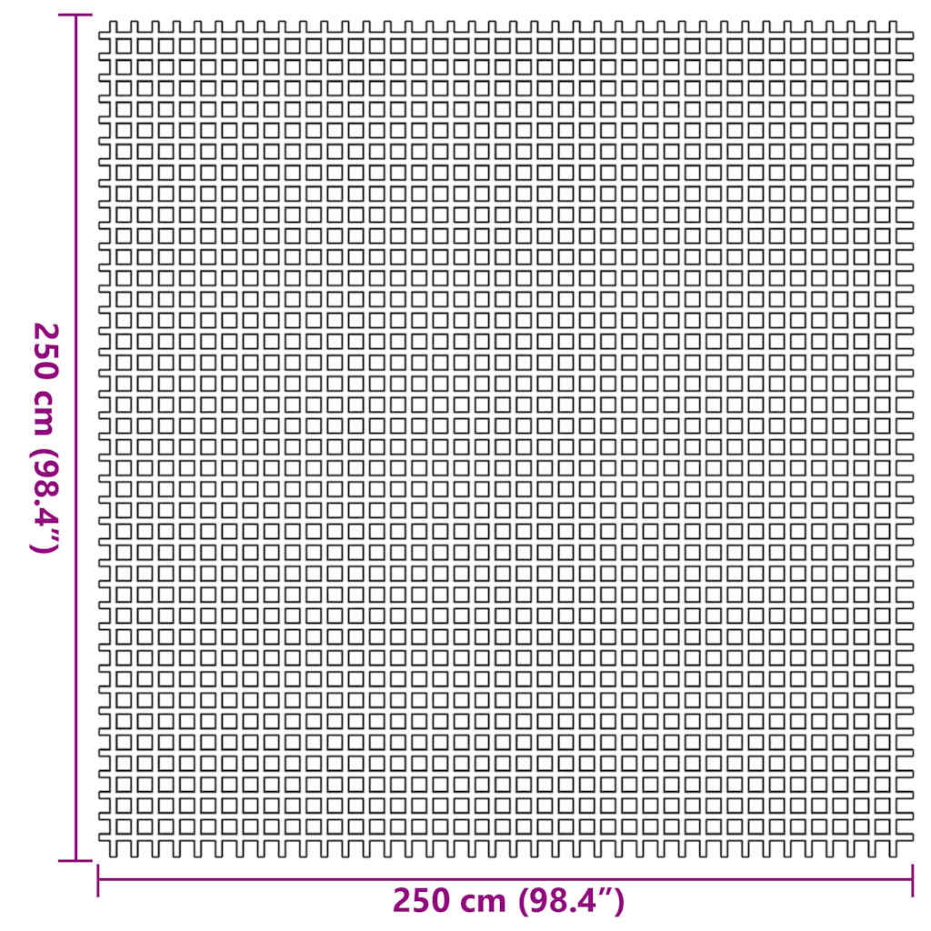 Χαλκάκι Σκηνής Πράσινο 250 x 250 cm Πολυεστέρας