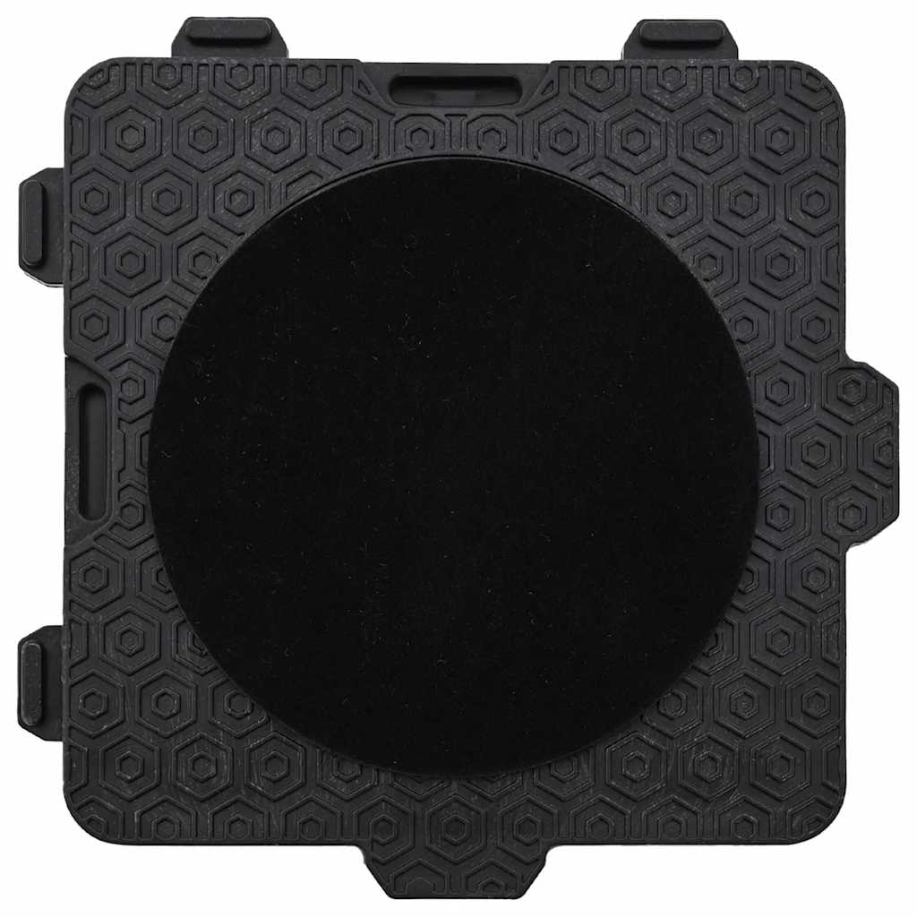 Ρόλοι Επίπλων 4 τεμ. με Ανυψωτικό Μαύρο 13,5x13,5x4,2 εκ. 300 κ.