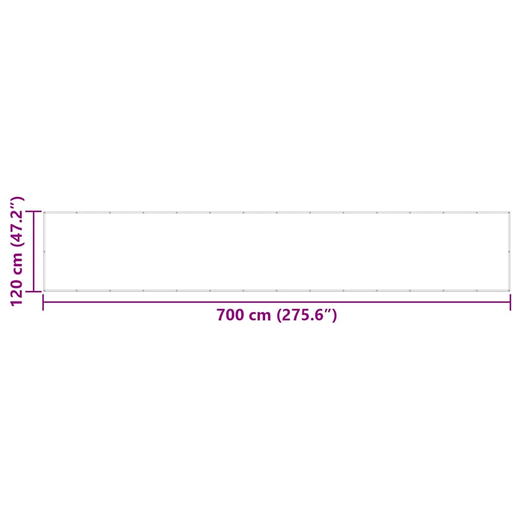 Σήτα Μπαλκονιού Κίτρινη και Λευκή Ριγέ 120 x 700 εκ. - Pakobazaar