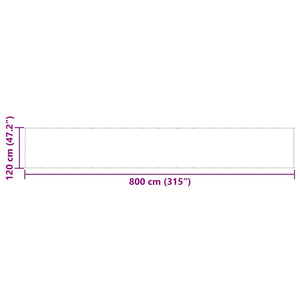 Σήτα Μπαλκονιού Κίτρινη και Λευκή Ριγέ 120 x 800 εκ. - Pakobazaar