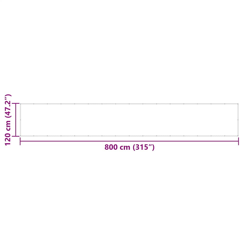 Σήτα Μπαλκονιού Κόκκινη 120x800 εκ. 100% Πολυεστέρας Oxford - Pakobazaar