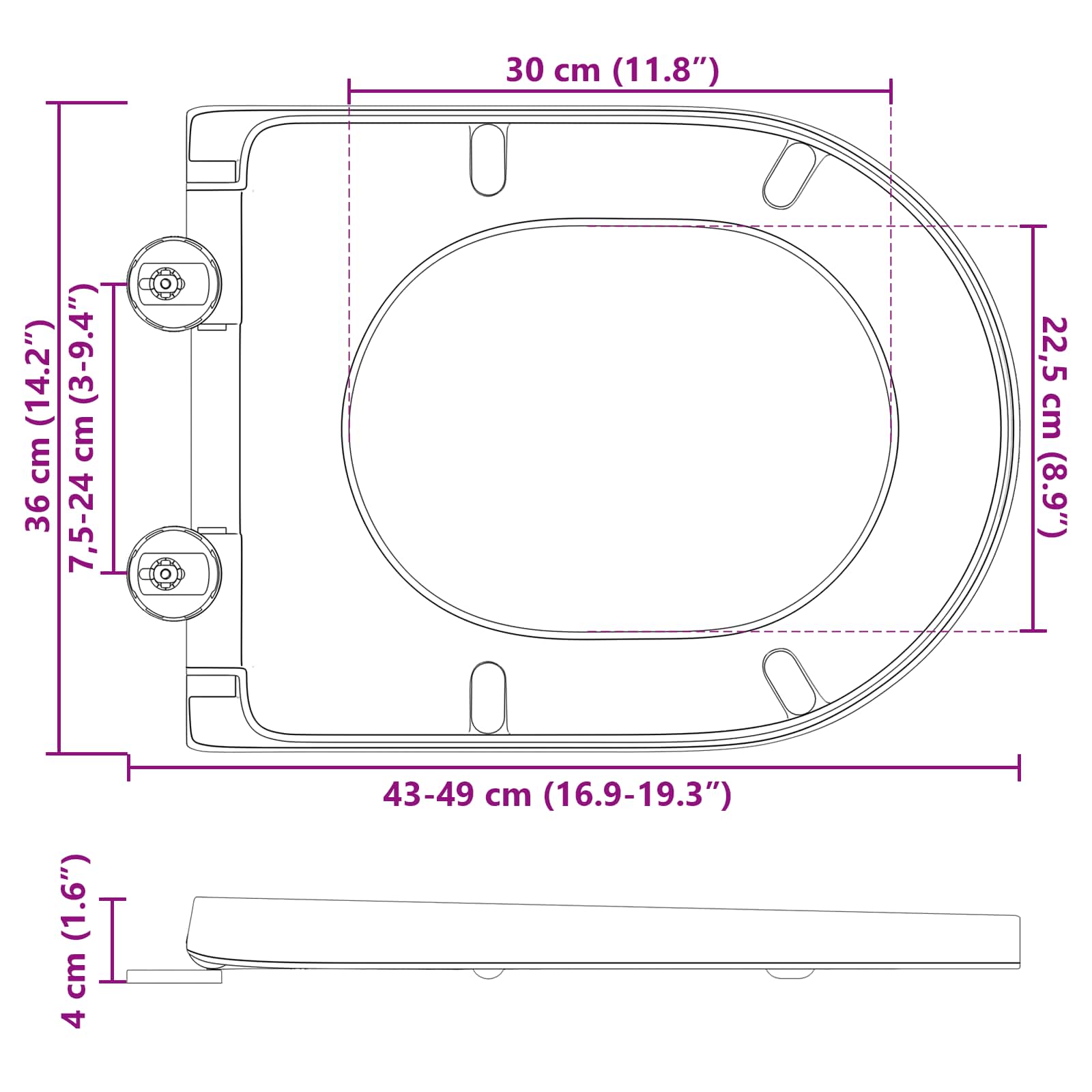 Λεκάνη Γκρι 49 x 36 x 4 εκ Δυροπλάστ - Pakobazaar