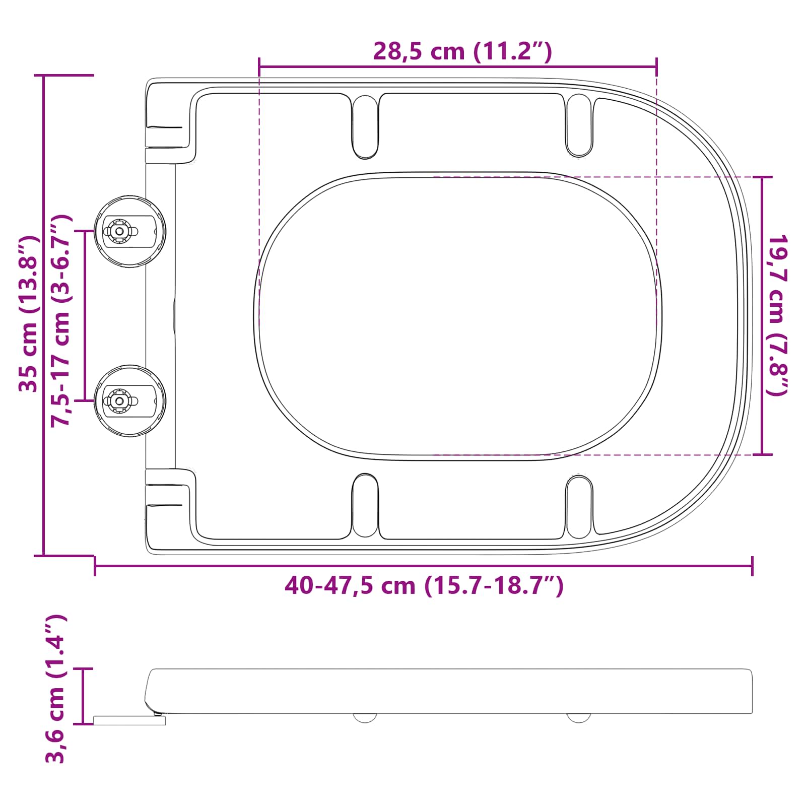 Λεκάνη Μαύρο 47,5 x 35 x 3,6 εκ Δυροπλάστ