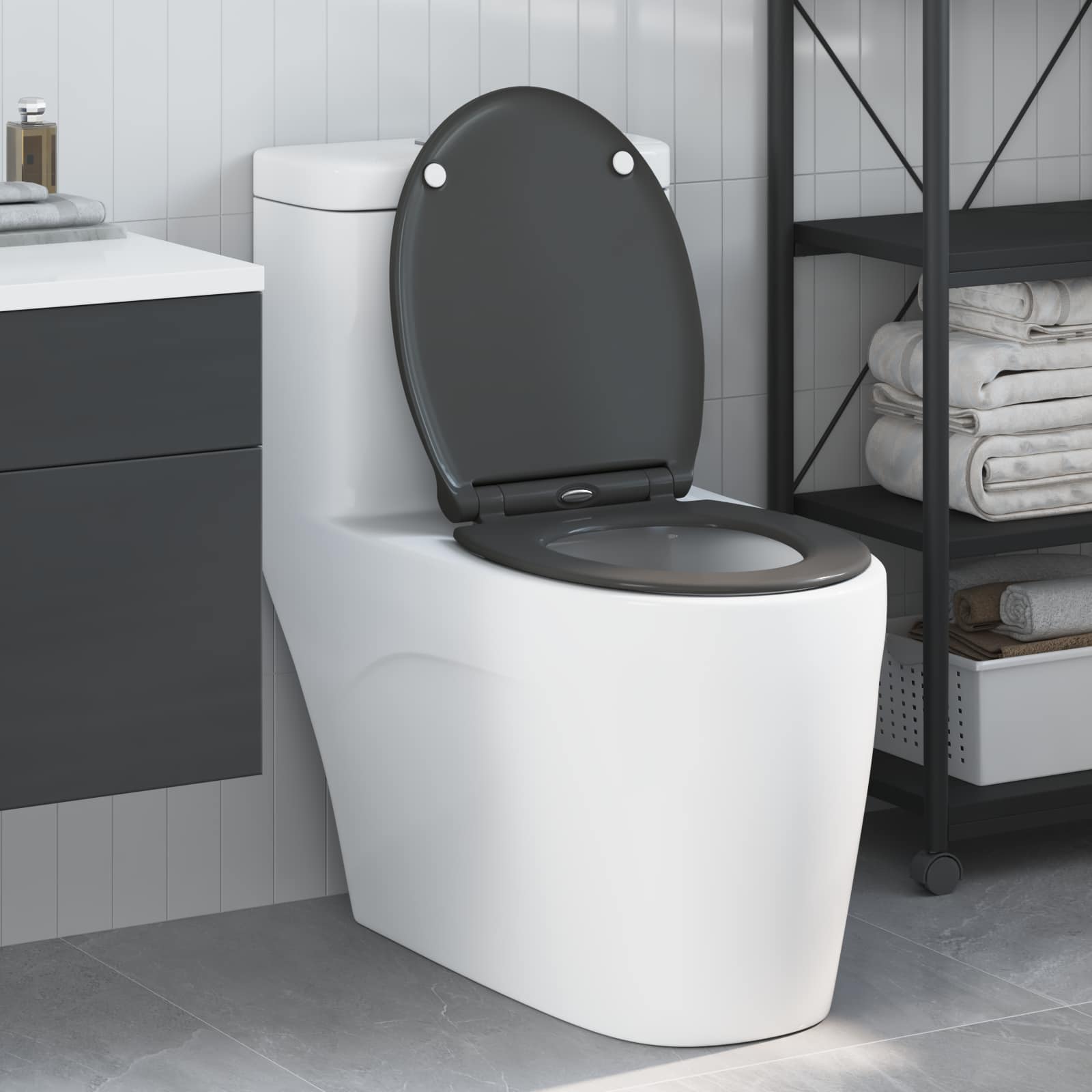 Λεκάνη Ανθρακί 47 x 37,5 x 3,8 εκ Δυροπλάστ - Pakobazaar