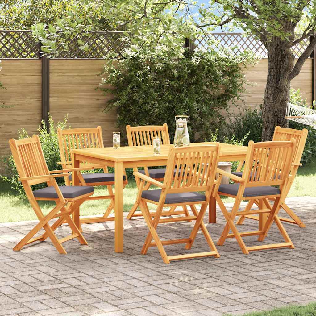 Πτυσσόμενη Καρέκλα με μαξιλάρι 6 pcs Γκρι 49 x 57.5 x 92εκ