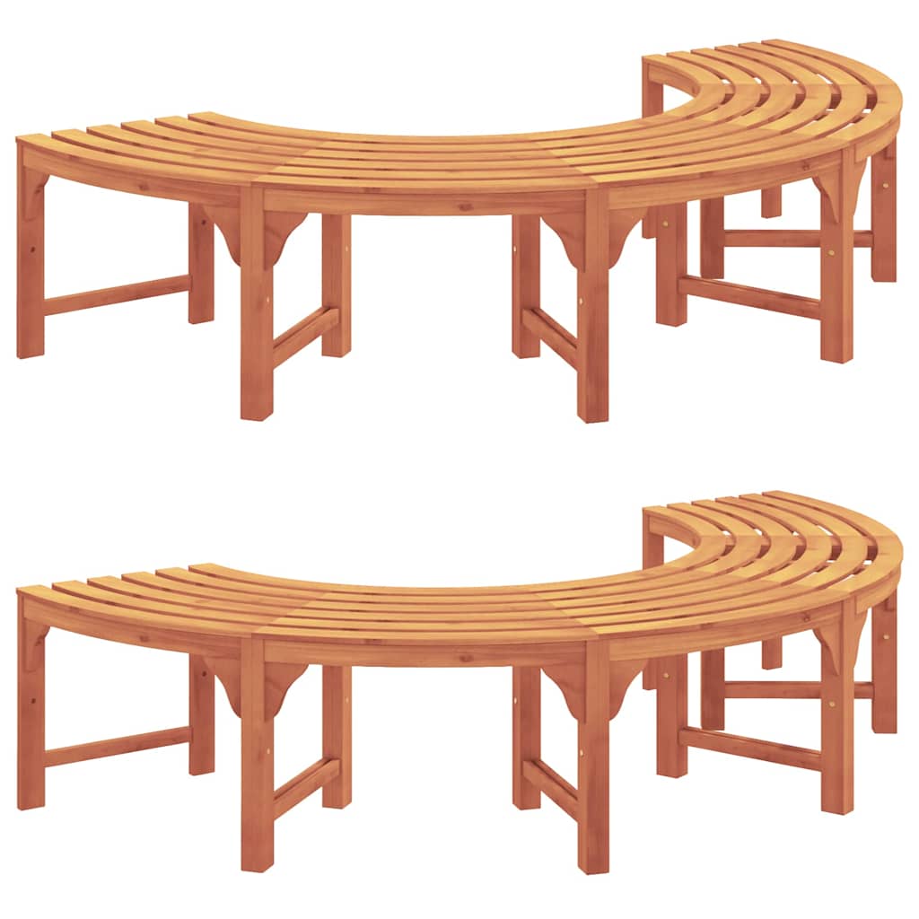 Παγκάκι Δέντρου 2 pcs Φυσικό 160 x 80 x 45cm