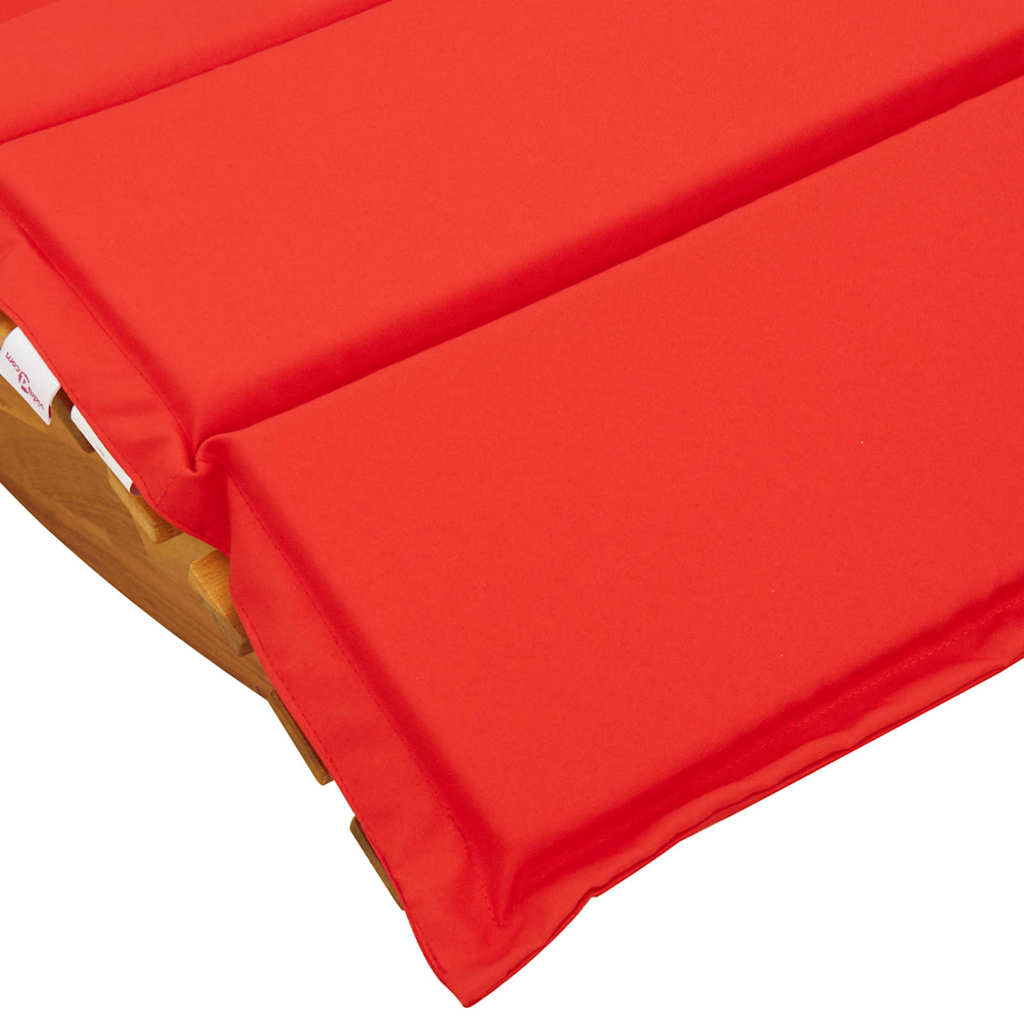 Ξαπλώστρα με μαξιλάρι 2-πρόσωπο 2 pcs Καφέ Στερεό Ξύλο Ακακίας - Pakobazaar