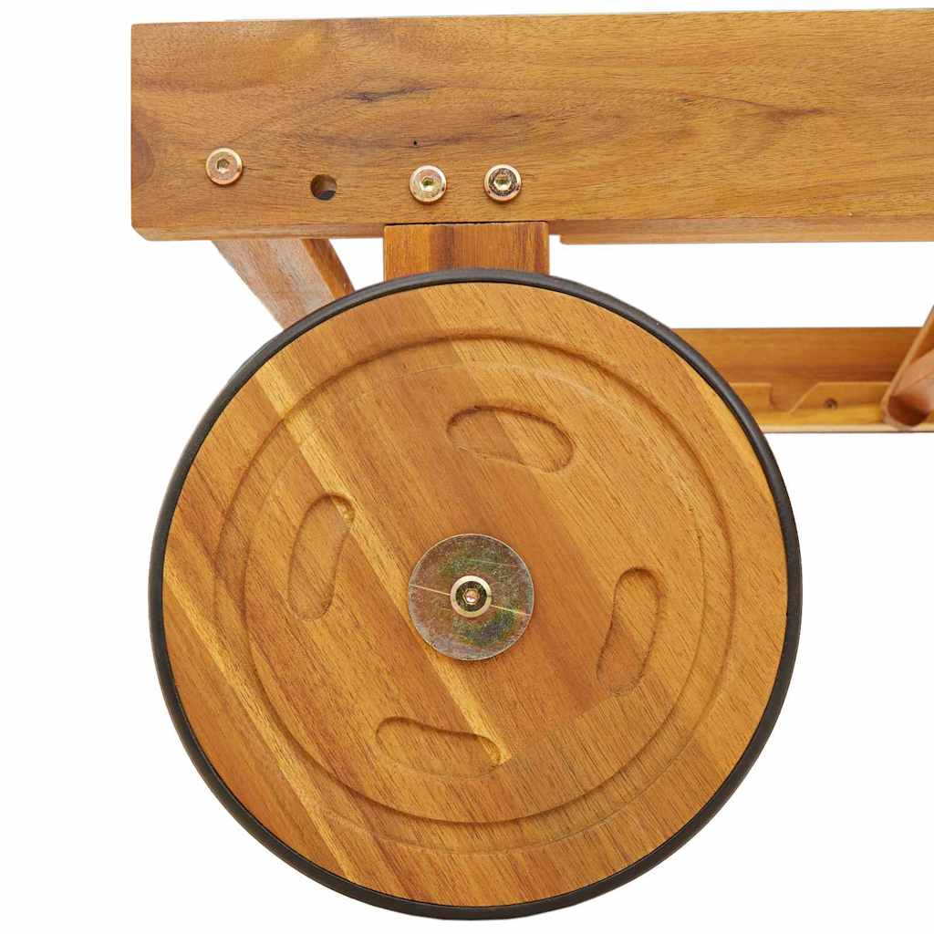 Ξαπλώστρα 3 pcs Taupe Στερεό Ξύλο Ακακίας - Pakobazaar