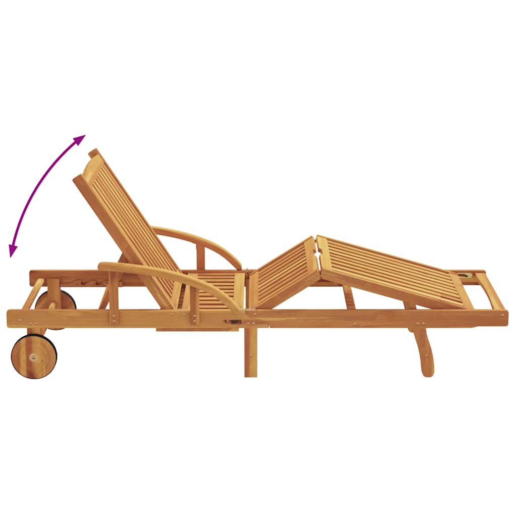 Ξαπλώστρα 3 pcs Taupe Στερεό Ξύλο Ακακίας - Pakobazaar