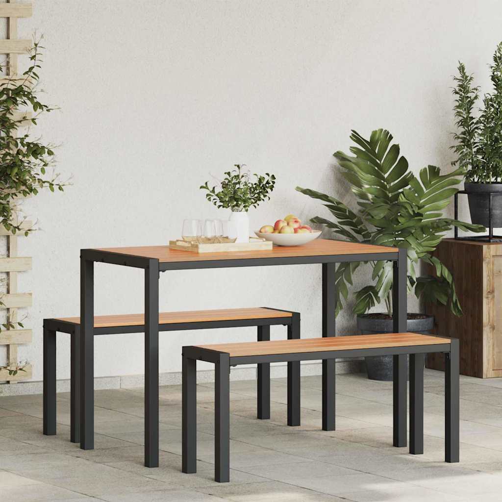 Σέτ φαγητού για κήπο 3 pcs Καφέ Ατσάλι - Pakobazaar