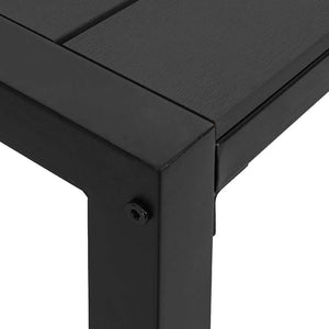 Παγκάκι κήπου Μαύρο 100 x 28 x 45 εκ. Ατσάλι