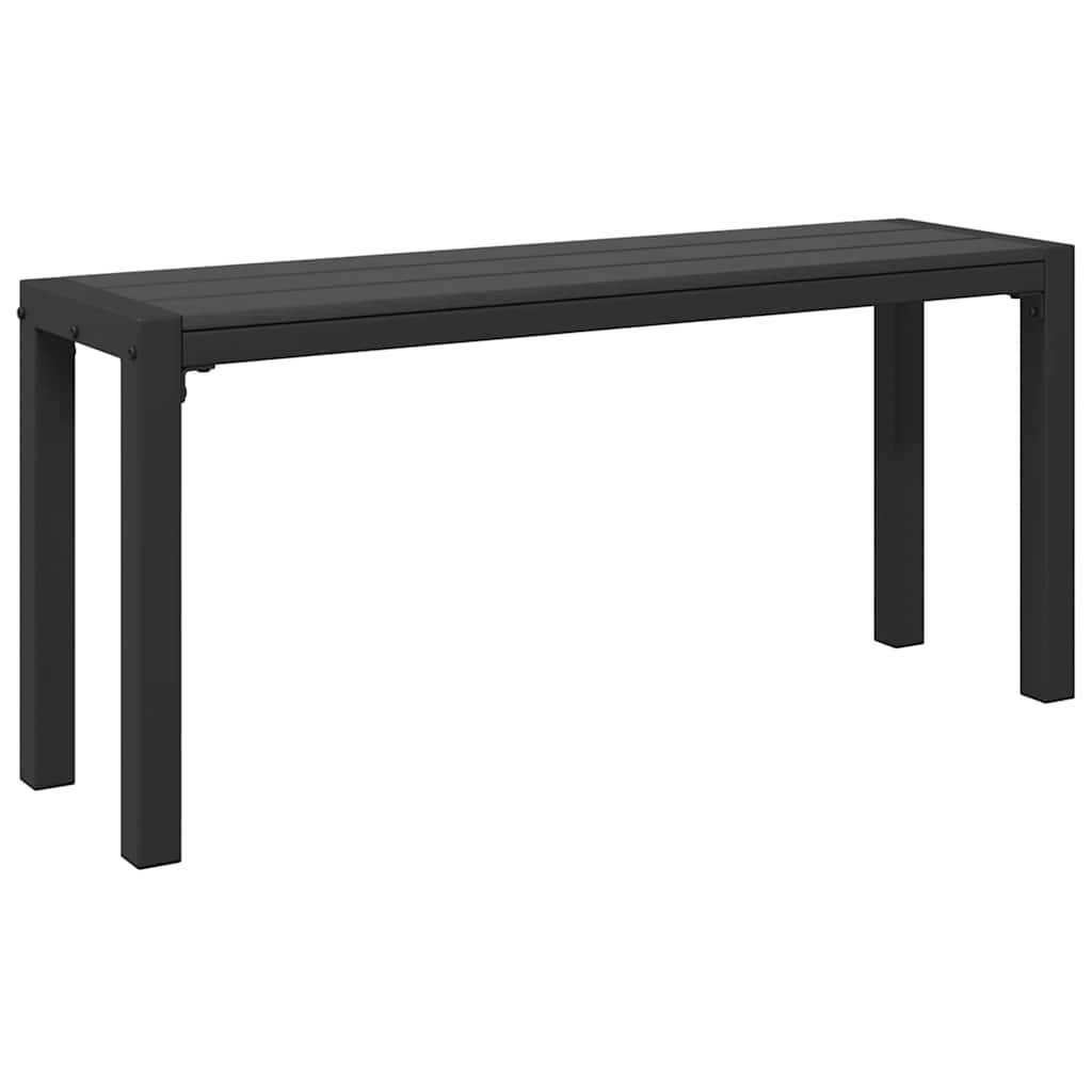 Παγκάκι κήπου Μαύρο 100 x 28 x 45 εκ. Ατσάλι