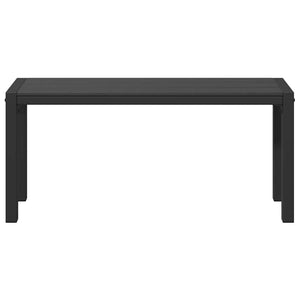 Παγκάκι κήπου Μαύρο 100 x 28 x 45 εκ. Ατσάλι