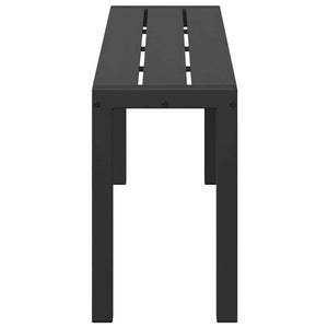 Παγκάκι κήπου Μαύρο 100 x 28 x 45 εκ. Ατσάλι