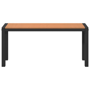 Παγκάκι κήπου Καφέ 100 x 28 x 45 εκ. Ατσάλι