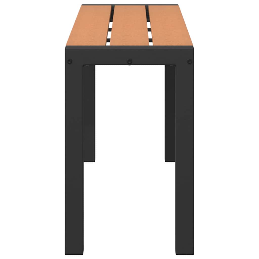 Παγκάκι κήπου Καφέ 100 x 28 x 45 εκ. Ατσάλι