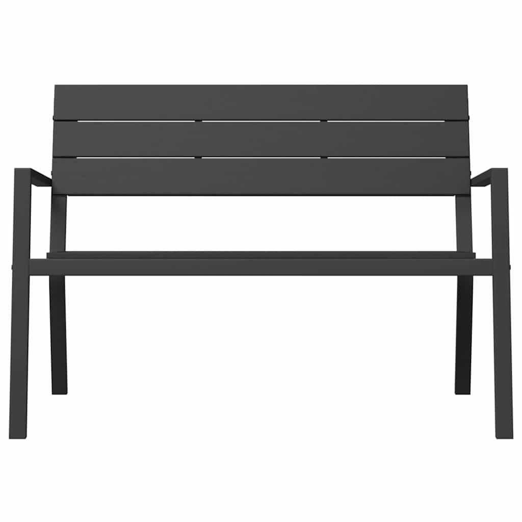 Παγκάκι κήπου Μαύρο 118 x 54 x 77 εκ. Ατσάλι