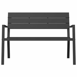Παγκάκι κήπου Μαύρο 118 x 54 x 77 εκ. Ατσάλι