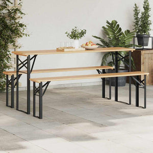 Πόδι Τραπέζι Μπύρας 2 pcs Μαύρο 39 x 3 x 75 εκ - Pakobazaar