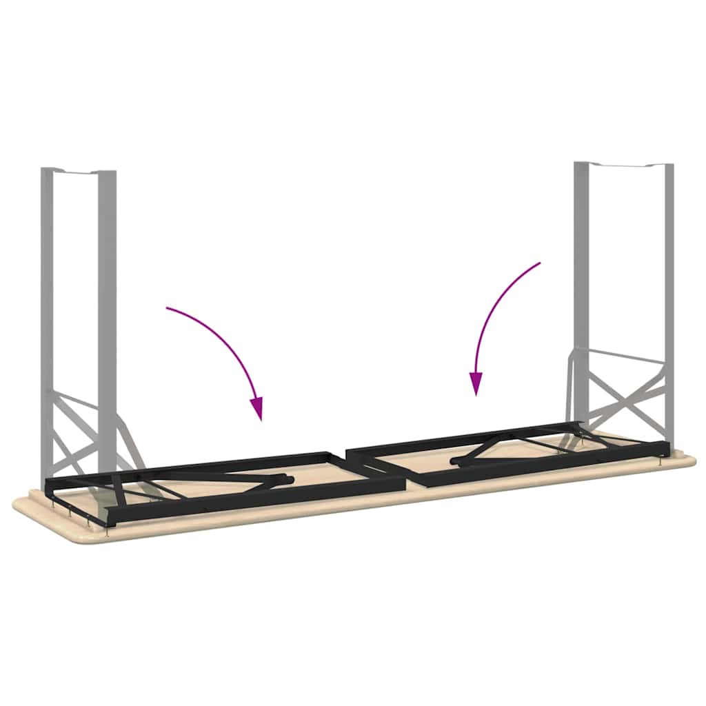 Πόδι Τραπέζι Μπύρας 2 pcs Μαύρο 39 x 3 x 75 εκ - Pakobazaar