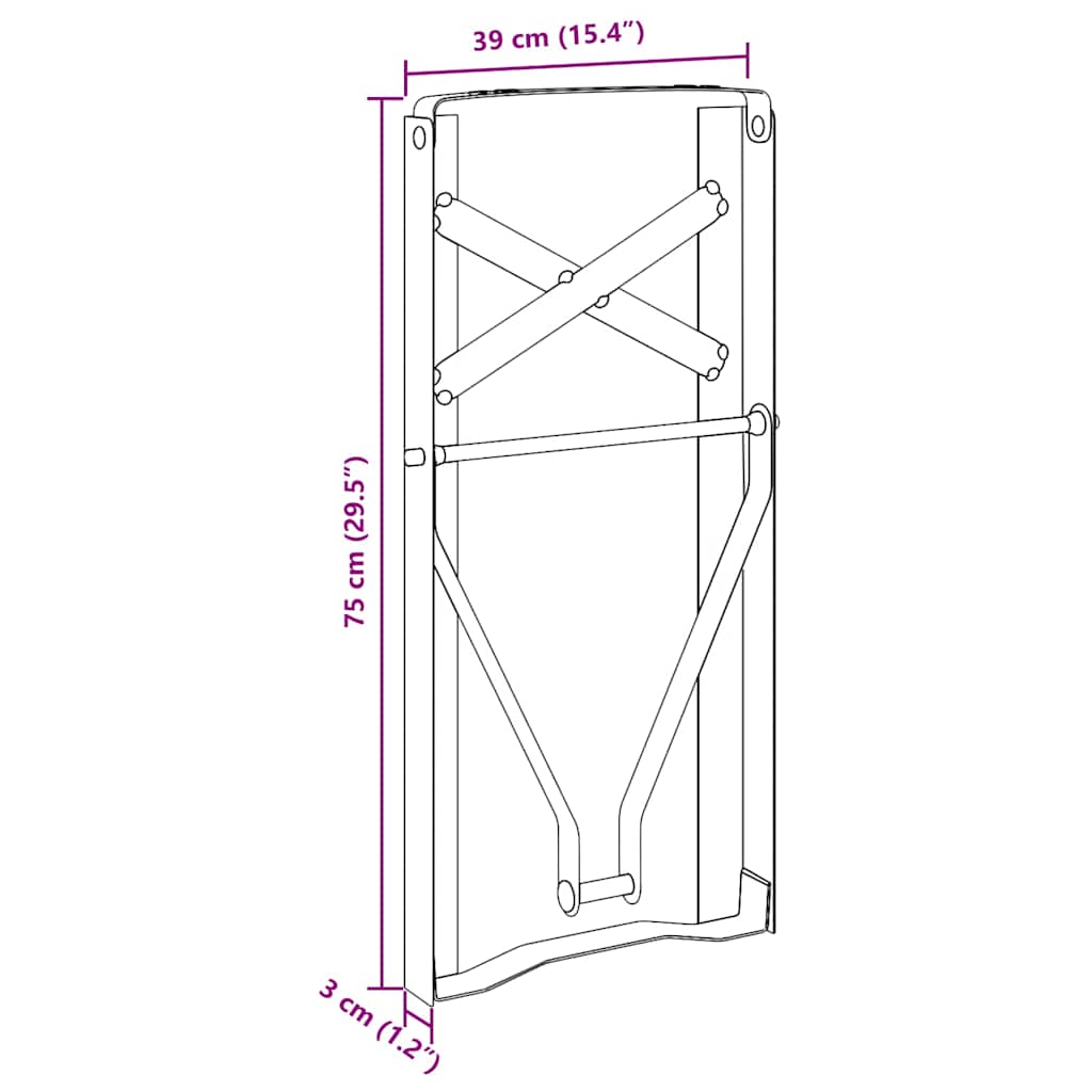 Πόδι Τραπέζι Μπύρας 2 pcs Μαύρο 39 x 3 x 75 εκ - Pakobazaar