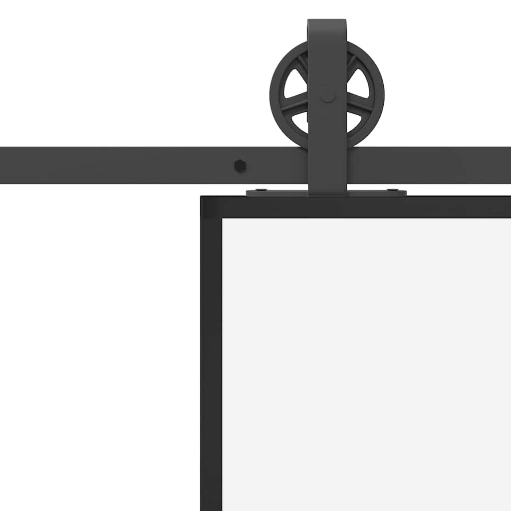Συρόμενη πόρτα με σετ υλικού 102x205 cm ESG Γυαλί&Αλουμίνιο - Pakobazaar